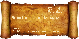Rumpler Liberátusz névjegykártya